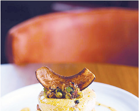 Pithod Cake with Soya Kheema Matar