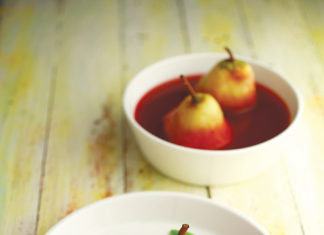 Ginger Pomegranate Pears