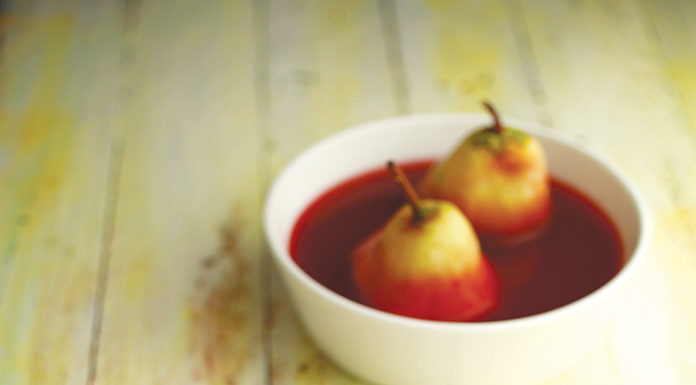 Ginger Pomegranate Pears